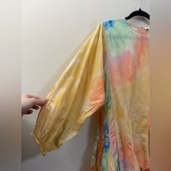 Rhode Ella Tie Dye Pleated Shift Multicolor Mini Dress (NO BELT) – S