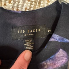 NWOT Ted Baker London Alephie Skater Dress in Black Size 2 US 4-6