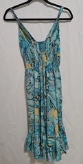 India Boutique Women&rsquo;s Fit & Flare Midi dress One Size Or Medium Light Blue