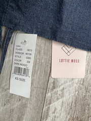 Lottie Moss Pacsun Denim Thin Strap, Side Zip Dress Size XS-NWT