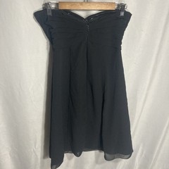 JASMINE black semi sheer overlay strapless mini dress 8