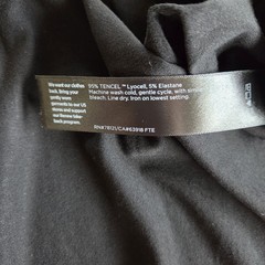 Eileen Fisher Black Tie Waist Jersey Crew Neck Maxi Dress Size XL NWT $198