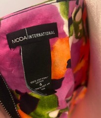 Moda International Multicolor Floral Sweetheart Fit & Flare Cotton Dress Size 4