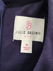 JB by Julie Brown Navy Sleeveless Midi Dress with Gold Buttons Size Medium