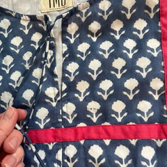 The monogram corner TMC cotton ethical wear blue floral dress large