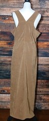 Amanda Smith Maxi Jumper Dress PL Large Petite Overall Faux Suede Vintage