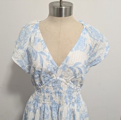 Universal Thread Cotton Flutter Sleeve Floral Dress Sz M Cottagecore Feminine