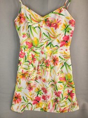 J. Crew Bright Floral Print Sundress in Pink, Yellow & Green