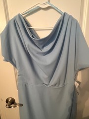 Alexia Admor Halogen Blue Draped Cowl Neck Dress XL