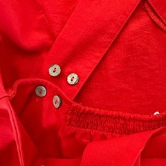 Millibon Red Cross-BackPinafore Dress / Sleeveless A-Line Mini Dress – Size M