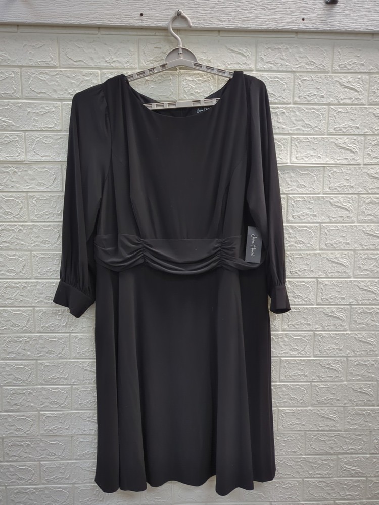 New Jessica Howard Button Cuff Sleeve Ruched Waist Midi Dress Women&rsquo;s Size 20W