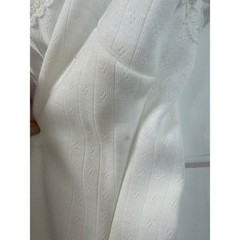 Forever 21 White Pointelle Lace Trim Ribbon Mini Dress Cottagecore Size M
