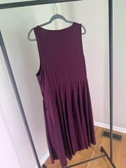 Torrid Plus Size 3 Burgundy Scoop Neck Sleeveless Dress With Pockets