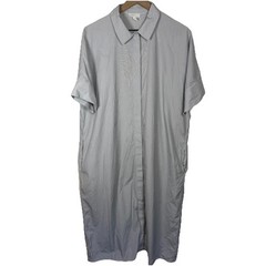 COS Short Sleeve Striped Shirt Dress White Gray Size M Coastal Lagenlook Basics