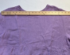 Bryn Walker 100% Light Linen Short Sleeve Dress Womens Medium USA Made Lagenlook