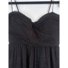 BCBGeneration Black Ruched Sweetheart Mini Dress Spaghetti Strap Size 0