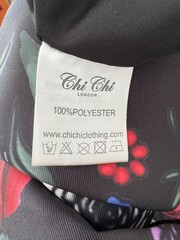 Chi Chi London Red Rose Floral Party Dress, UK Size 6/US Size 2, EUC
