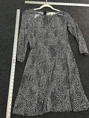 #84 Michael Kors Black/White Animal Print w/Cutouts Dress in size XS