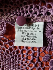 $310 JOHNNY WAS SZ M LORRIE CROCHET Lined DRESS w/ SLIP Violet Purple NWT
