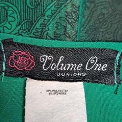 Volume One Juniors Women&rsquo;s Green & Black Dress S