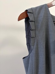 NWT Talbots Gray Wool Blend Ruffled Sleeveless Sheath Pencil Dress Size 8 $169