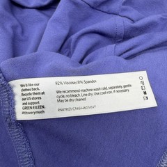 Eileen Fisher Blue Solid Knit V-Neck Sleeveless Tank Dress Knee Length 1X