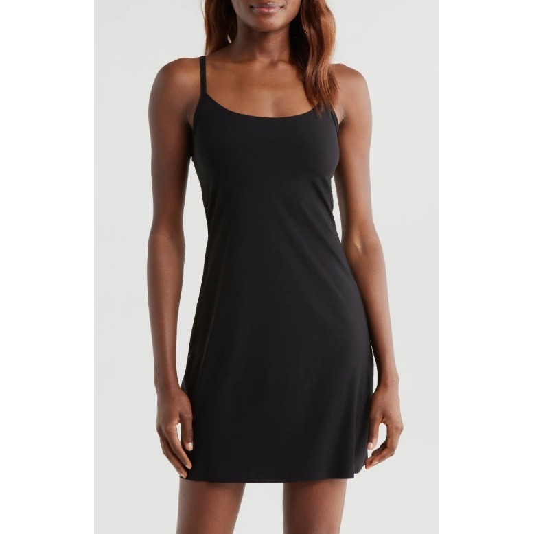 NORDSTROM Everyday Invisible Edge Full Slip Dress Black Women Size XS Layering