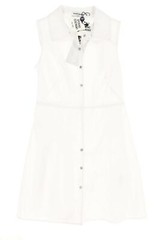 Opening Ceremony 240629 Womens Cotton Button Front Shirt Dress White Size 0