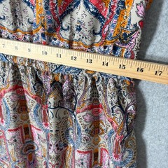Dress Large Paisley Medallion Flowy Resort Feminine Artsy Abstract Twee Quirky
