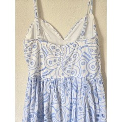 Lulus Sunny Poise White Light Cotton Eyelet Lace Floral Midi Dress Womens Small