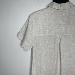 MADEWELL Mini Dress Women Small Natural Linen V-Neck NEW Shift Pockets NQ627