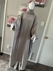 Batwing Sleeve Dress With Scarf🥰abaya,Hijab, Khimar, Niqab, Jilbab, Scarf,نقاب