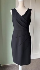 Women DKNY dress black polyester L #41PE