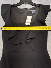 French Connection Black Ruffle Strap Mini Dress