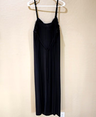 Vintage Ambrielle Silver Thread Embriodered Bodice Firm Cups Stretch Dress Night