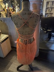 Crystal Doll Orange Sequin Mesh Strappy Mini Dress XL Party Bodycon