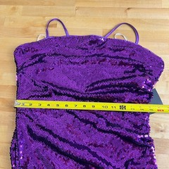 Lulus Maxi Dress Size Large Purple Allover Sequin Formal Gown Backless NEW