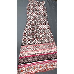 NWT White House Black Market Twist Front Maxi Dress M Pink Black $140 WHBM