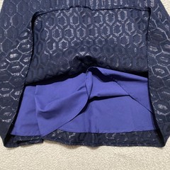 Cynthia Steffe Womens 2 Dress Blue Jacquard Geometric Fit & Flare V Neck Lined