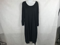 Escaladya Ballon Kleid Knopgleiste One Size O/S Black 3/4 Sleeve Dress
