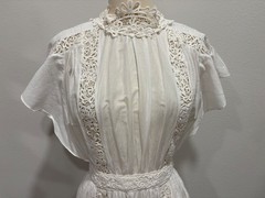 ISABEL ETOILE MARANT GISELE LACE TRIM WHITE MINI DRESS SIZE 36/ US 4-S $795