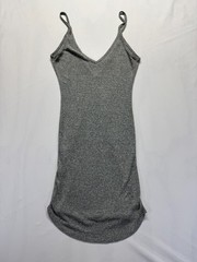 Heart & Hips Mini Cami Dress Womens Medium Heather Gray V Neck Spaghetti Strap