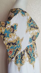 Boston Proper V-Neck Sheer Boho Multicolor Print Dress Size M New $140