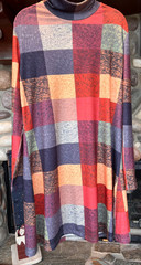 EXCLUSIVE BRAND LADIES SZ LARGE LONG SLEEVE TURTLENECK DRESS 100% POLYESTER NEW