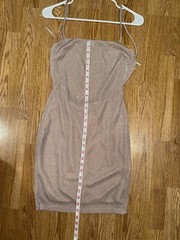 Champagne Sparkle Backless Spaghetti Strap Mini Dress Windsor NWT BodyCon Size S