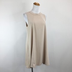 BCBGENERATION Light Beige/Taupe Cut Out Back High Neck sz XS Relaxed Fit Dress