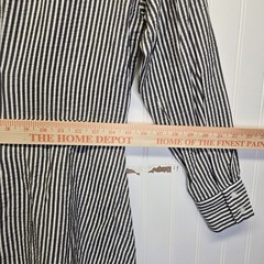 Lilly Rose Striped LS Dress Small Fairy Classy Business Button Up