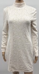 Michael Costello X Revolve Lane Mini Dress Ivory Lace Overlay Stretch SZ LG Sexy