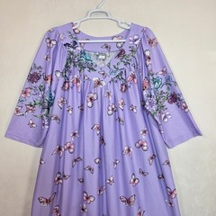 Anthony Richards MUMU Dress Womens 2X Purple Butterfly Floral Boho MuuMuu Midi