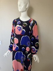 Women Seidensticker dress multicolor silk 40/L/